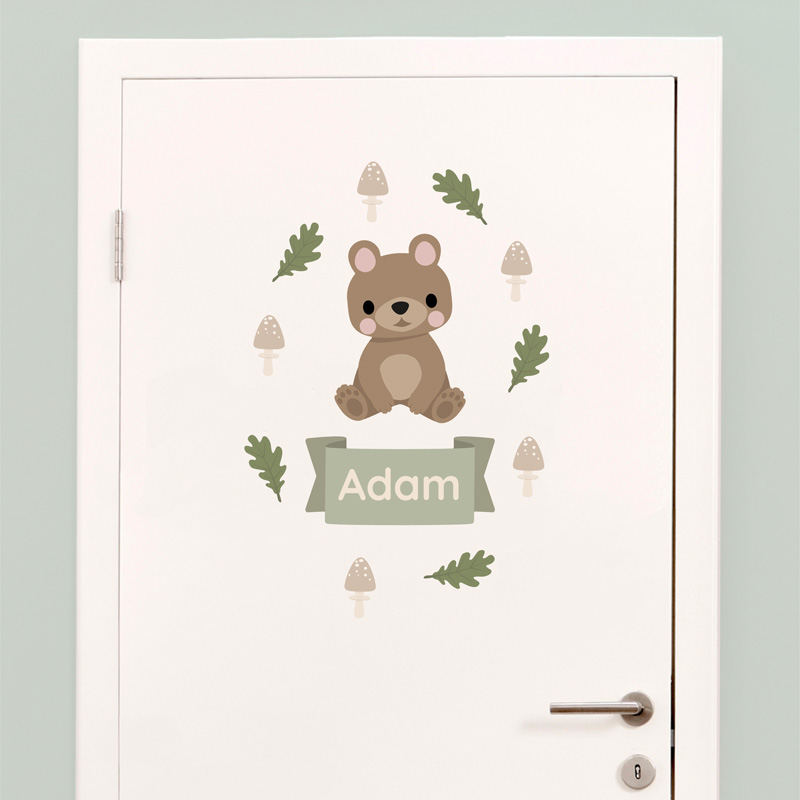 Door sticker forest animals theme