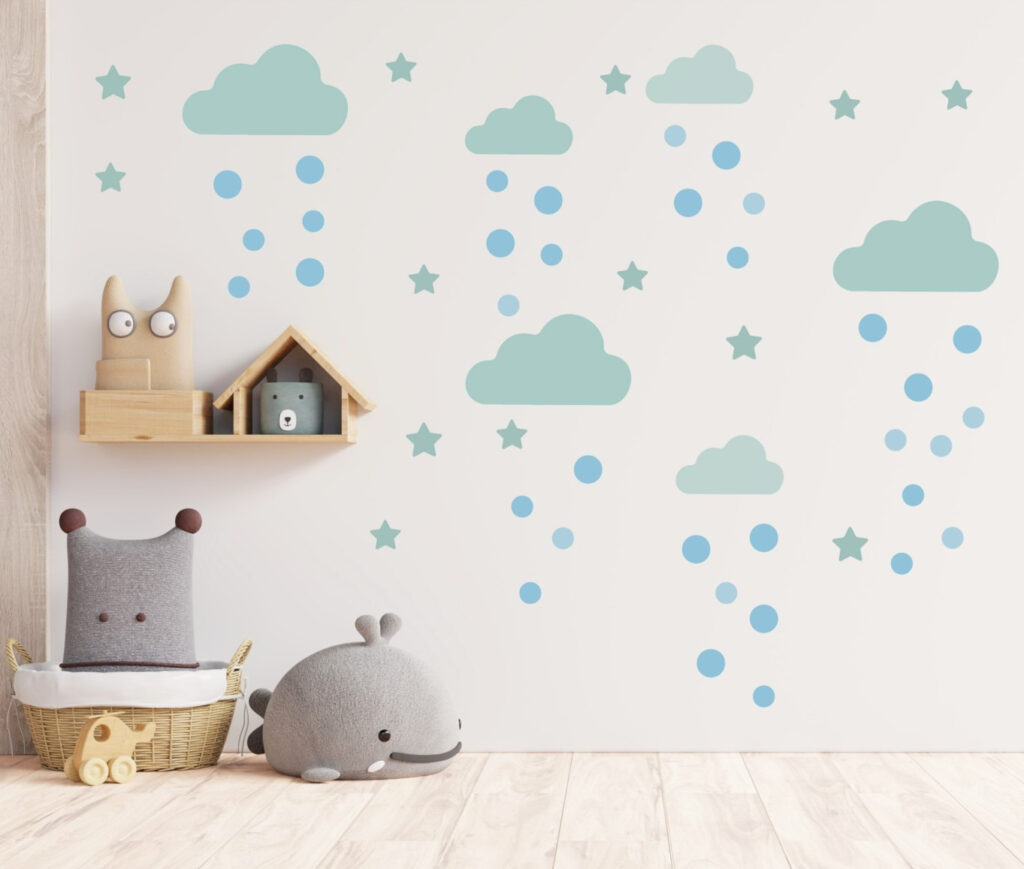 My Nametags wall stickers in a child's bedroom