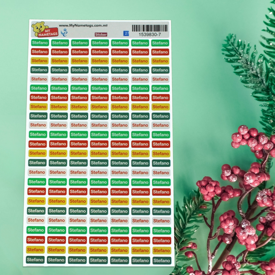 Christmas metallic Ministickers