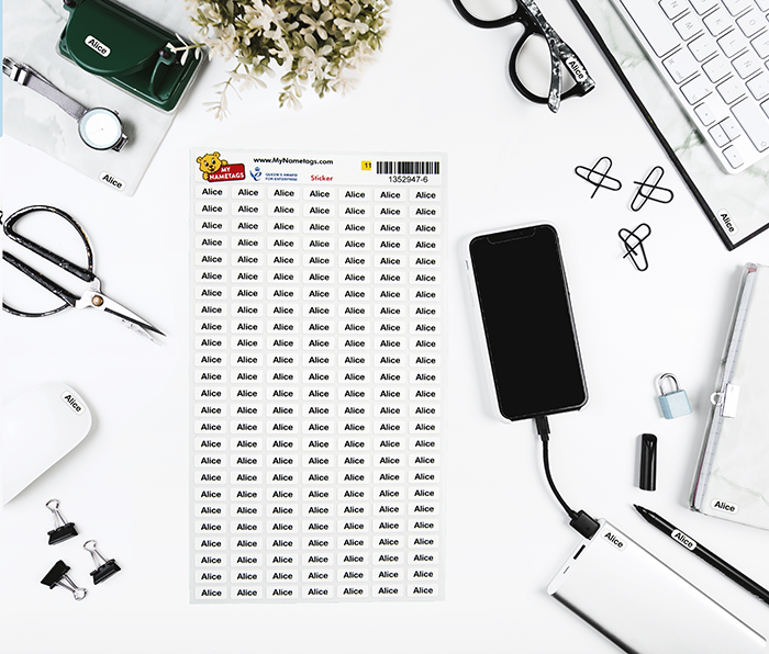 Ministickers on small stationery items