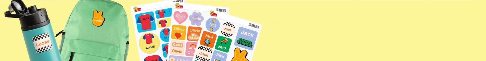 Personalised name maxistickers banner